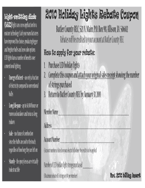 LED Holiday Lights Rebate Coupon