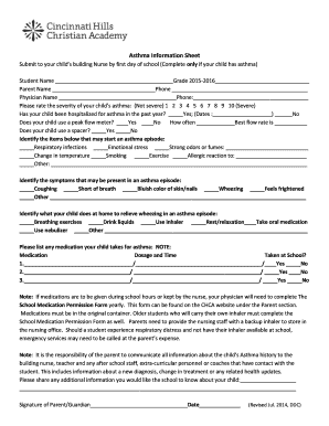 Asthma Information Sheet