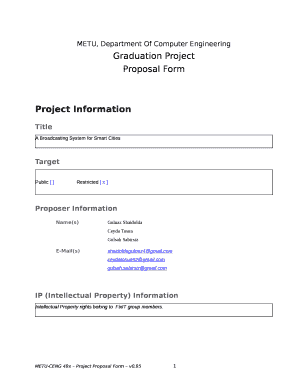 Graduation Project Proposal Form Project Information