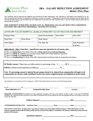 403(b) Salary Reduction Agreement