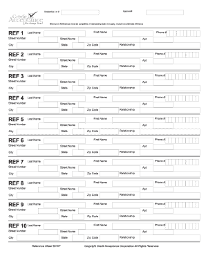Credit Acceptance Corporation Reference Sheet