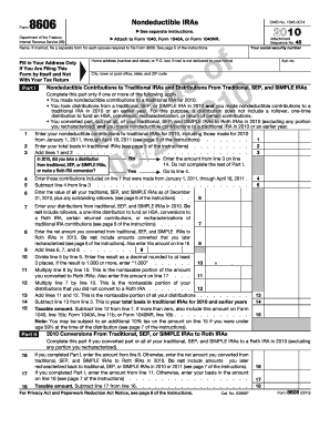 IRS Form 8606 Draft 2010