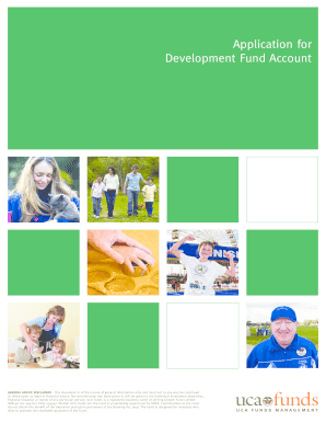 Development Fund Account Application