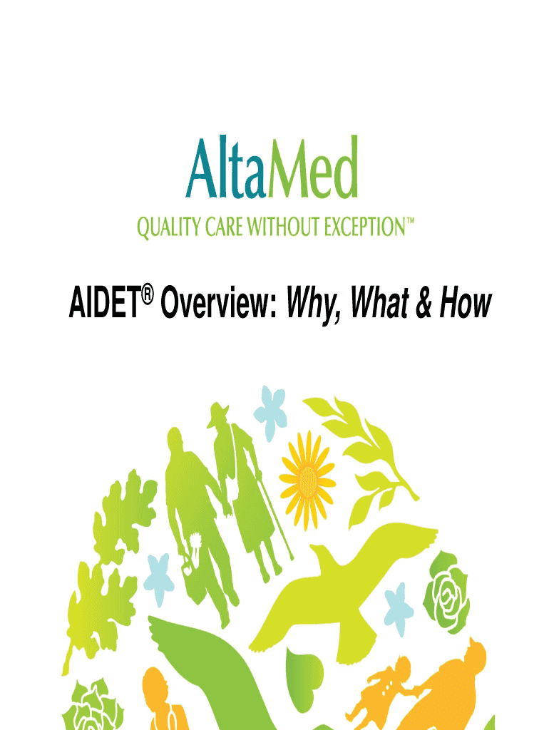 Fillable Online AIDET Overview: Why, What & How Fax Email Print - pdfFiller