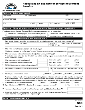 Requesting an Estimate of Service Retirement Benefits