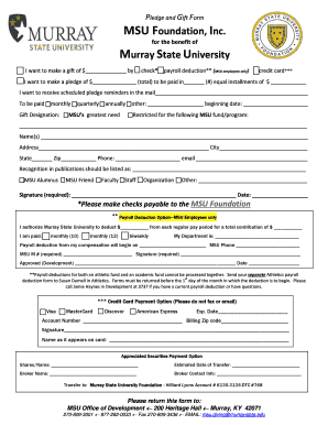 Pledge and Gift Form