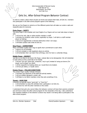 Girls Inc After-School Program Behavior Contract - girlsinc-monroe