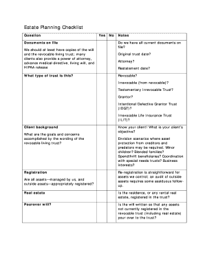 Estate Planning Checklist