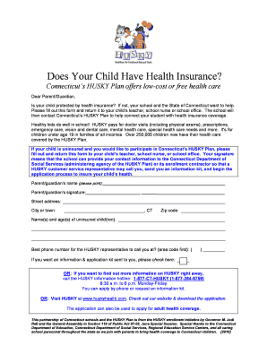 Connecticut HUSKY Health Insurance Application