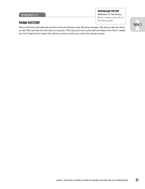 Farm History Worksheet