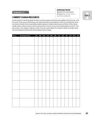 Farm Labor Planning Worksheet