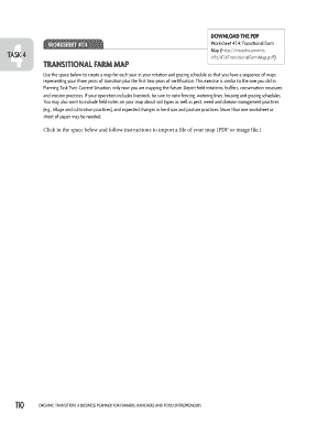 Transitional Farm Map Worksheet