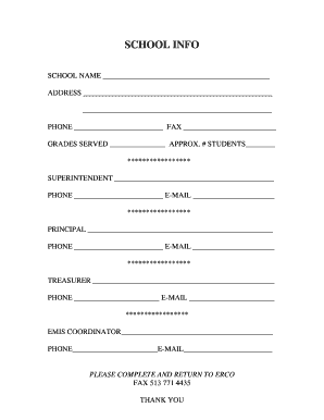School Information Form