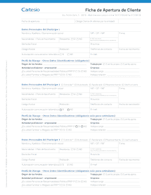 Ficha de Apertura de Cliente