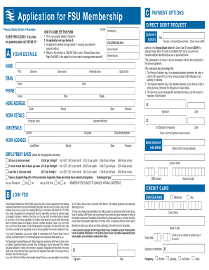Finance Sector Union Membership Application