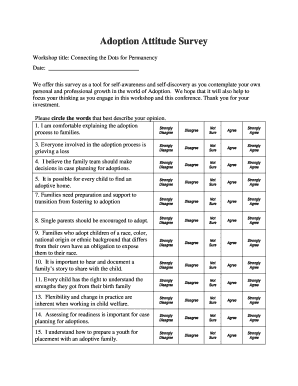 Adoption Attitude Survey