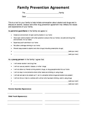 Family Prevention Agreement
