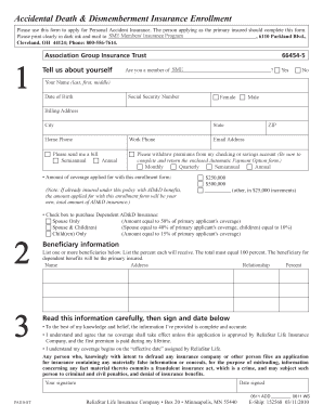 Accidental Death & Dismemberment Insurance Enrollment Form