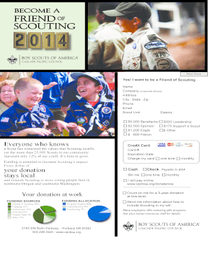 Friend of Scouting Donation Form