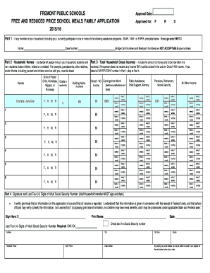 Fremont Public Schools Free and Reduced Price Meal Application