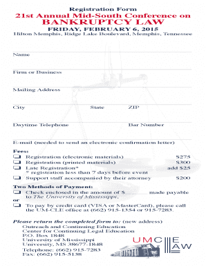 Format of confirmation letter from elector meaning in hindi - Registration Form 21st Annual Mid-South Conference on - outreach olemiss