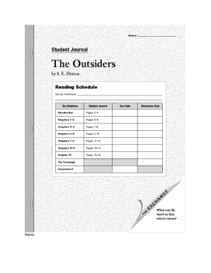 The Outsiders Student Journal