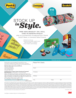 Vera Bradley Case Mail-In Offer Form