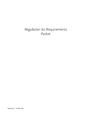 New York Regulation 60 Compliance Form