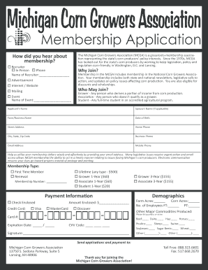 Michigan Corn Growers Association Membership Application