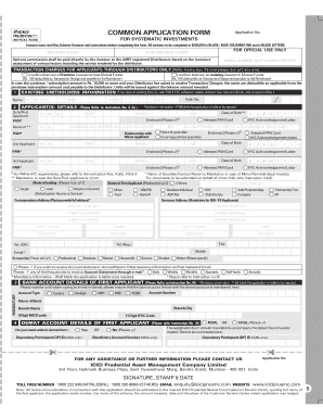 ICICI Prudential Systematic Investment Form