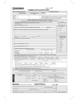 LIC Nomura Mutual Fund Application Form