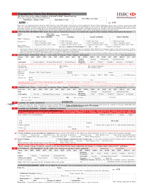 HSBC Mutual Fund Transaction Form