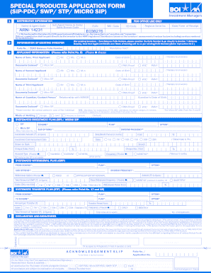 BOI AX Mutual Fund Application Form