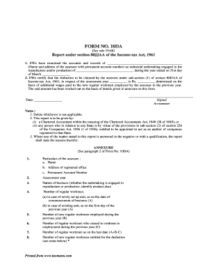 Form 10DA for Section 80JJAA Deduction