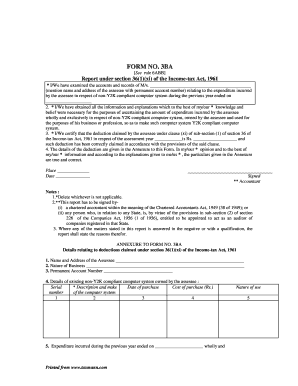 Form 3BA for Y2K Compliance Expenditure