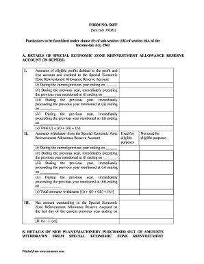 Form 56FF Special Economic Zone Reinvestment Allowance