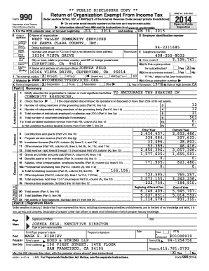 IRS Form 990 2014