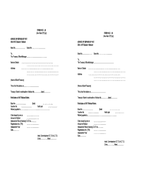 VAT Refund Advice Form