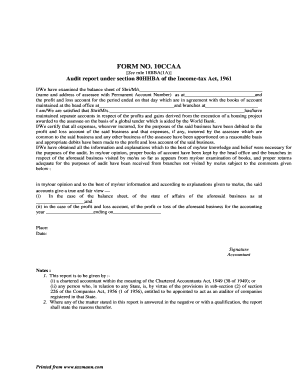 Form 10CCAA Audit Report