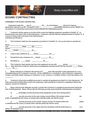 Sound Contracting Agreement