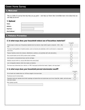 Green Home Survey