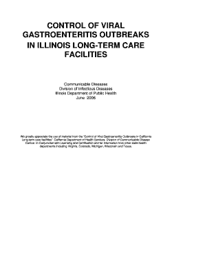 CONTROL OF VIRAL GASTROENTERITIS OUTBREAKS IN ILLINOIS