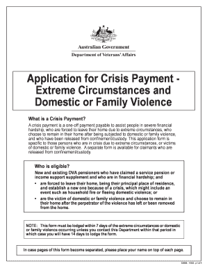 Crisis Payment Application for Extreme Circumstances and Domestic Violence