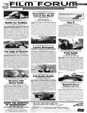 Film Forum Membership Application
