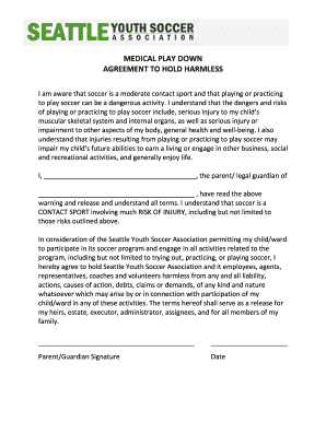 Soccer Participation Waiver