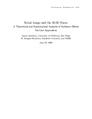 Social Image and the 50-50 Norm - UCSD Department of Economics - econ ucsd