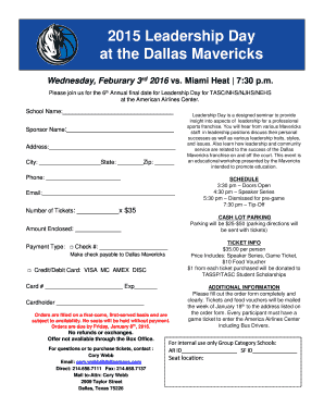 Leadership Day Event Registration Form