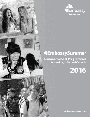 Embassy Summer Application Form 2016