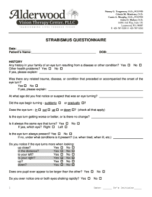 Strabismus Questionnaire