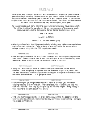 Junior Year College Planning Checklist
